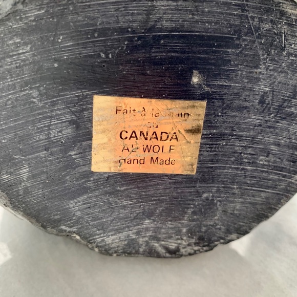 An "Al Wolf Original" Bear Cubs Soapstone Carving - Picture 5 of 8